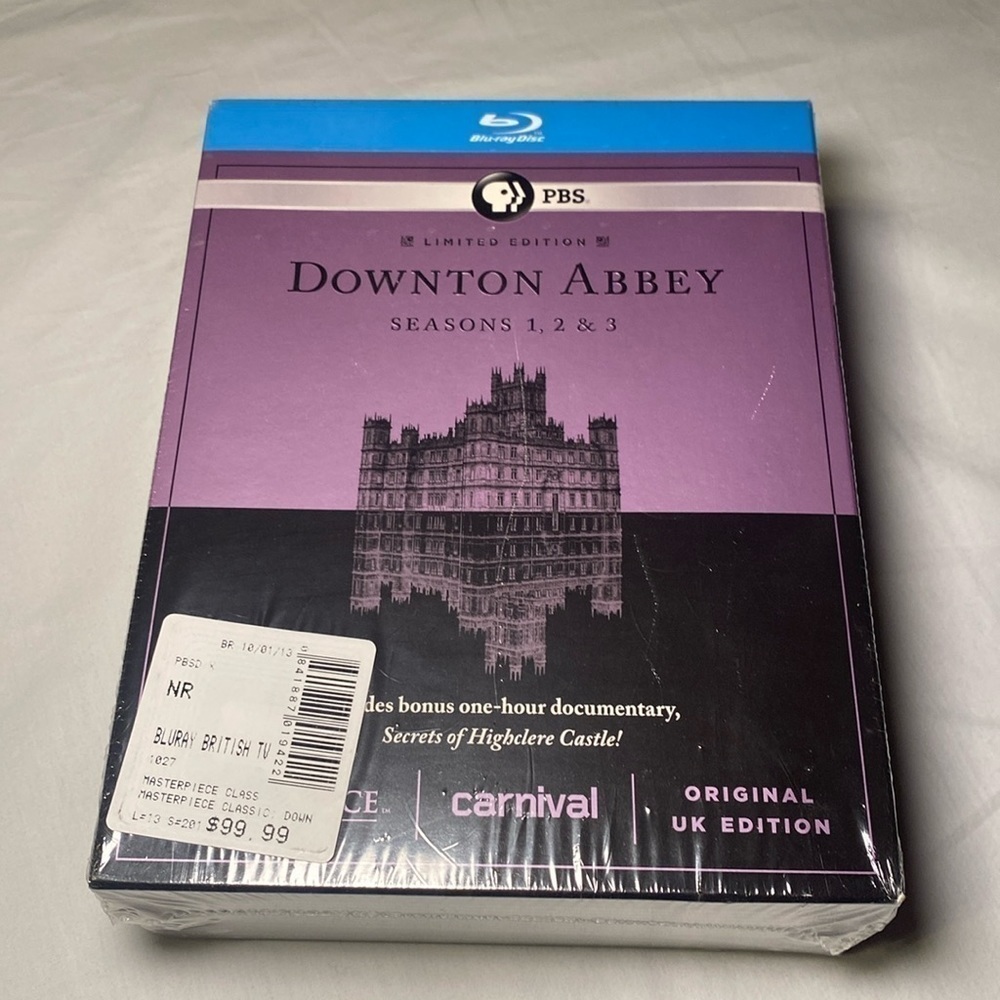 PBS Downtown Abbey Seasons 1, 2 & 3 Blu Ray Limited Edition UK Version Set NWT